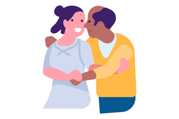 Capturing Connection: Using the Happy Couple Embrace Color Icon