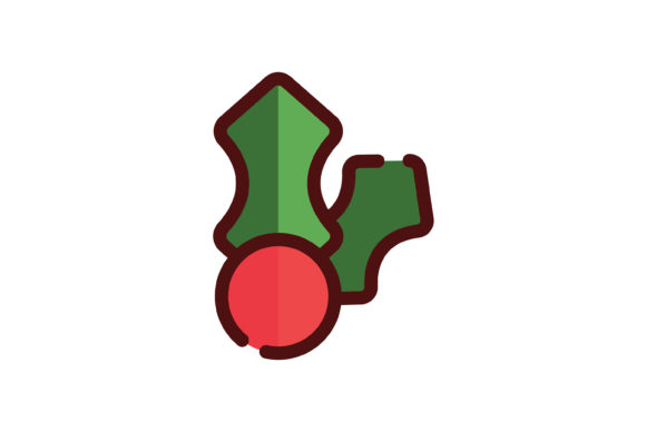 Christmas Icon Mistletoe Lineal Color: Your Go-To Holiday Design Asset
