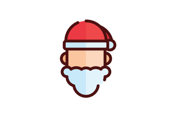 Christmas Icon Santa Lineal Color: Festive Design Made Simple