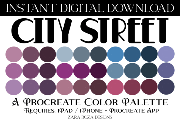 City Street Procreate Color Palette: Your Guide to Urban-Inspired Digital Art