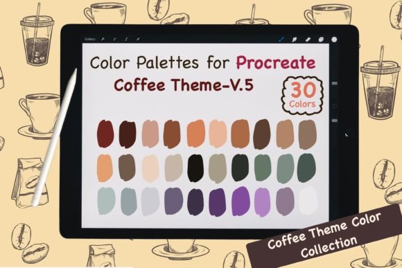 Elevate Your Digital Art with Procreate Color Palettes-Coffee V.5
