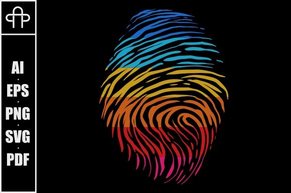 Fingerprint Retro Color Vector: A Vintage Design Secret