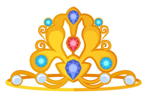Golden Crown with Color Jewels: A Precious Display Typeface