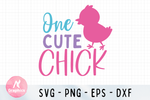 One Cute Chick Easter Color SVG: Fresh Design for Spring