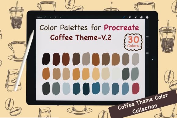 Procreate Color Palettes-Coffee V.2: Your Shortcut to Cohesive Artwork