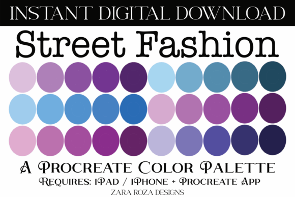 Street Fashion Procreate Color Palette: A Designer's Guide