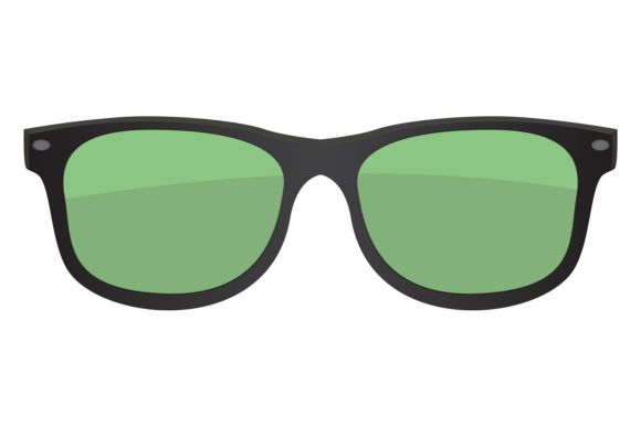 Sunglasses Icon. Green Spectacles. Color: A Bold Visual Accent