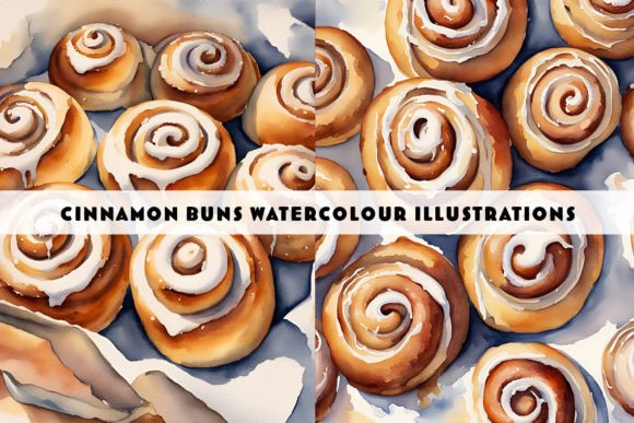 Warm Up Your Designs with Cinnamon Rolls Watercolour Illustration