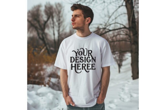 Winter White M: The Clean T-Shirt Mockup for Your Brand