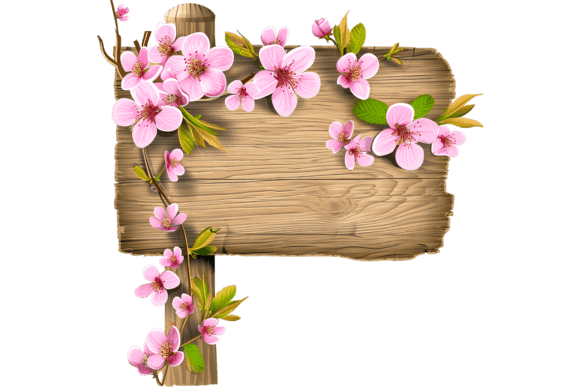 Wooden Watercolour Signboard Clipart: A Natural Choice for Authentic Design